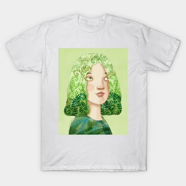 Fern Girl T-Shirt by JCPhillipps